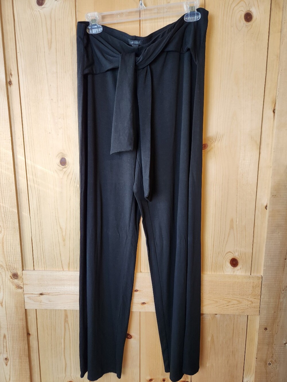 J. Jill Wearever Collection Black Tie Front Wide Leg Pull-On Flowy Resort Pants
